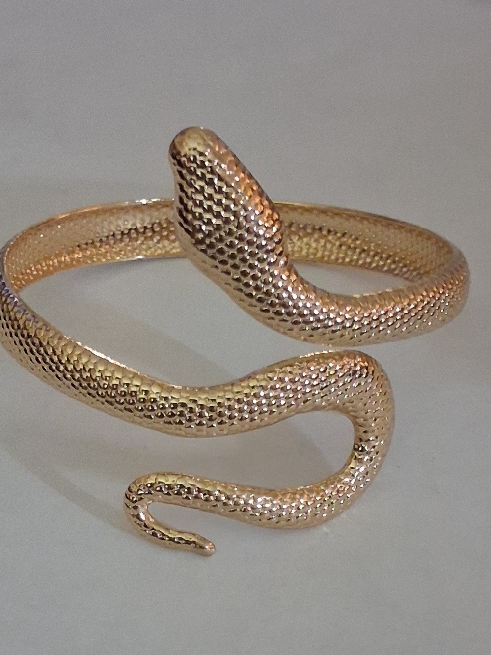 Large Gold Snake Bracelet Bangle